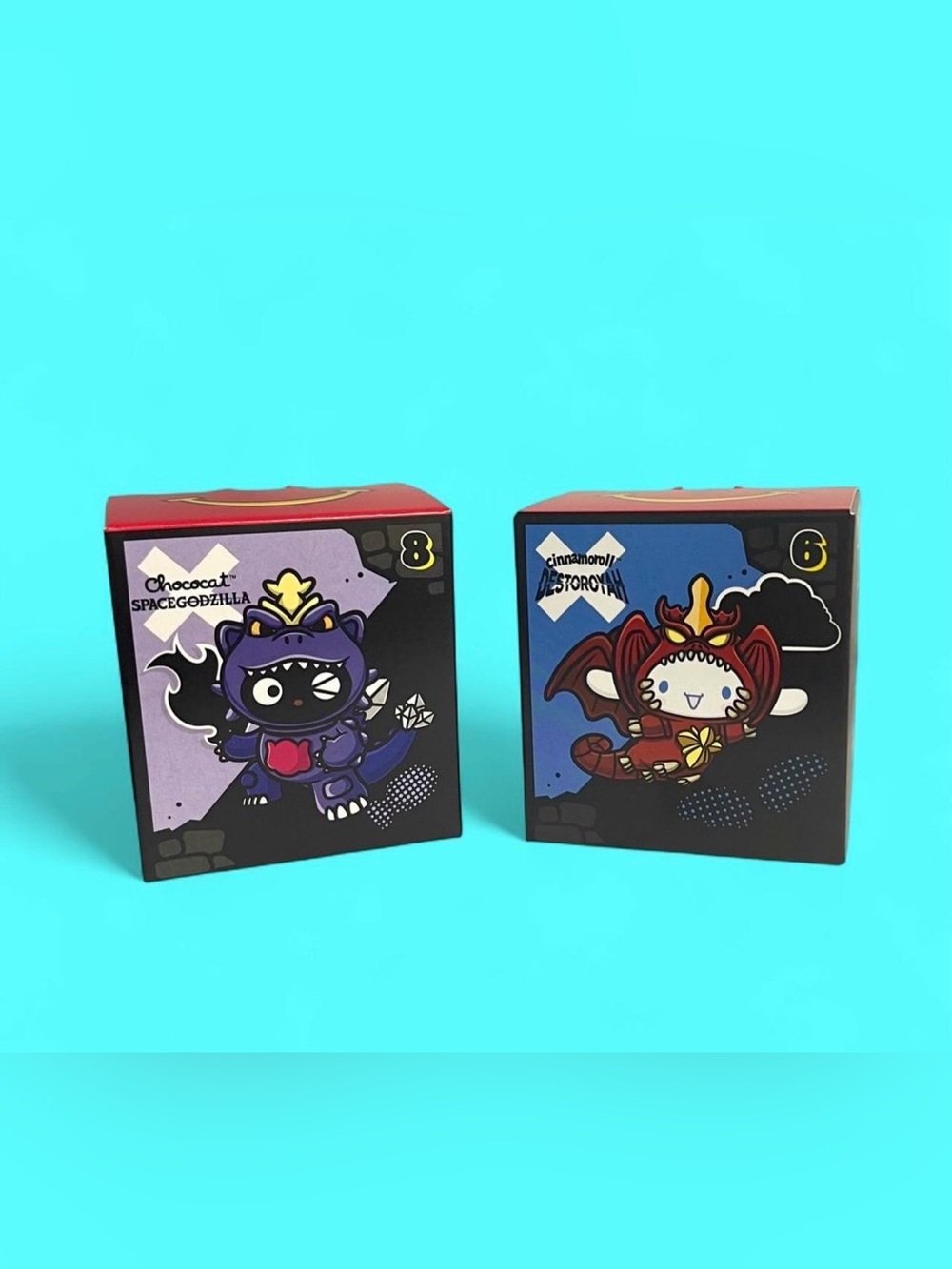 McDonald’s Cinnamoroll Destoroyah #6 and Chococat x SpaceGodzilla #8 Combo Set